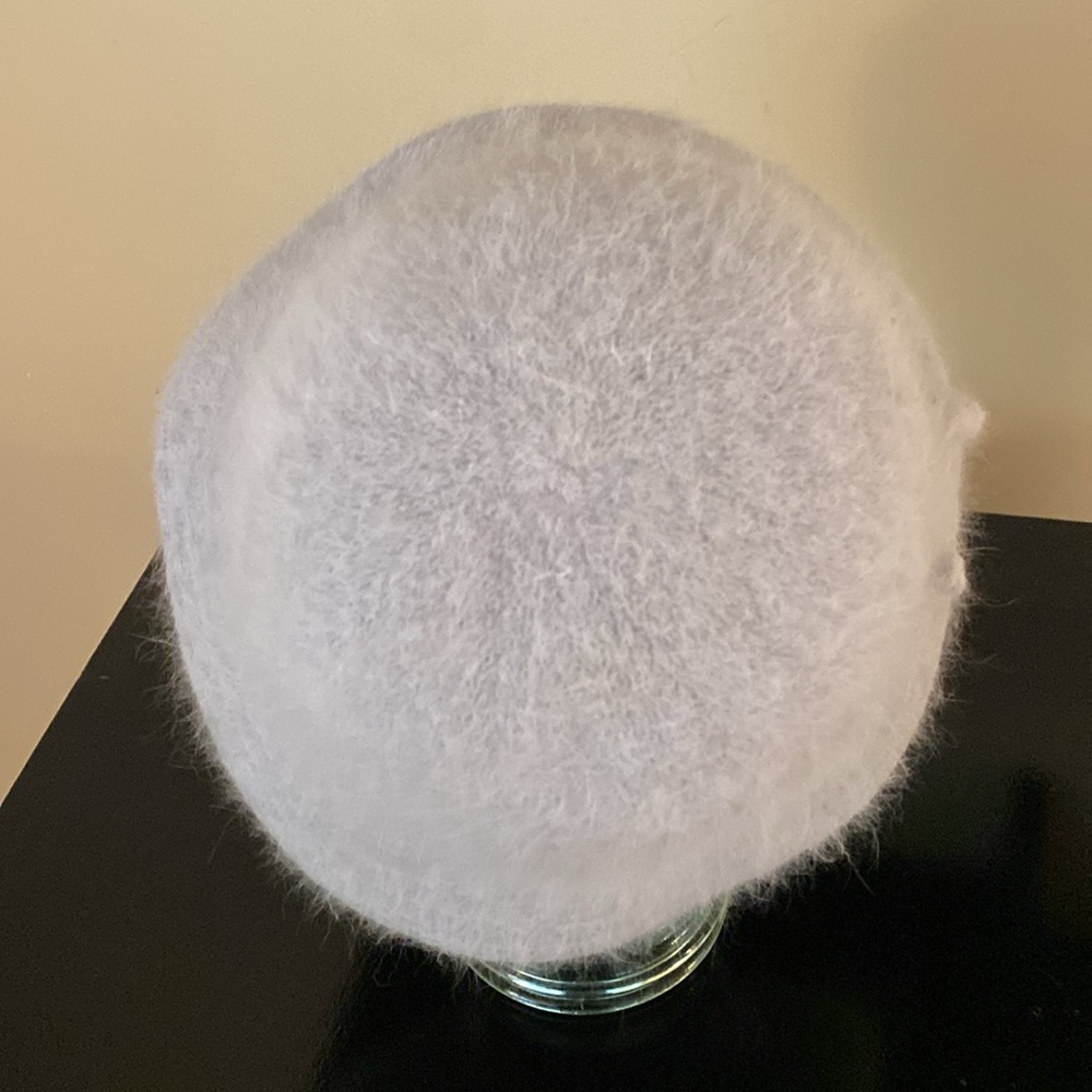 Angora Rabbit Hair Blend Bucket Hat in Soft Silver - Picture 13 of 15